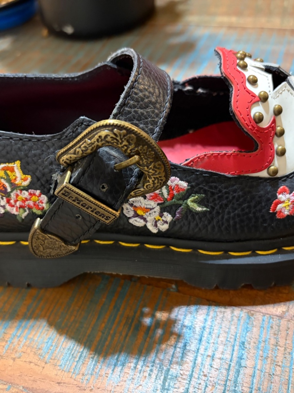 UNICORN - Dr Marten Embroidered Mary Janes Size 7 - Picture 10 of 12
